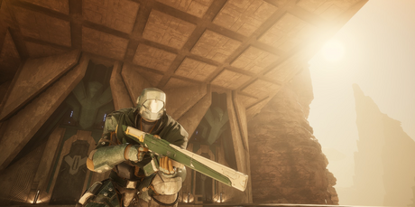 A wiki player wielding the Atreides Battle Rifle