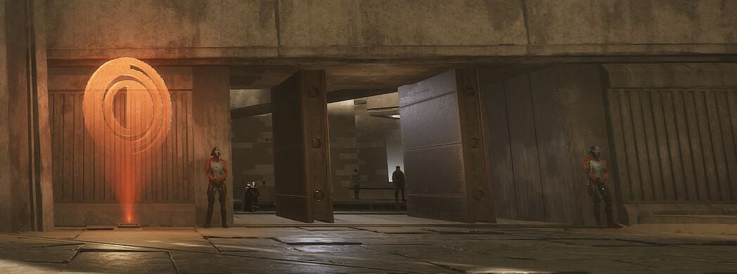 Entrance of the CHOAM Exchange in Arrakeen