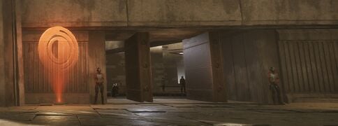 Entrance of the CHOAM Exchange in Arrakeen