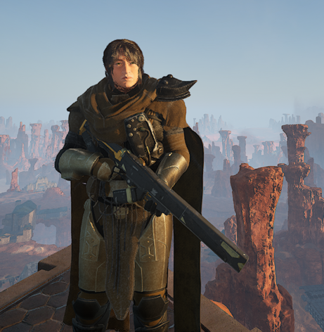 A wiki player wielding the Atreides Battle Rifle