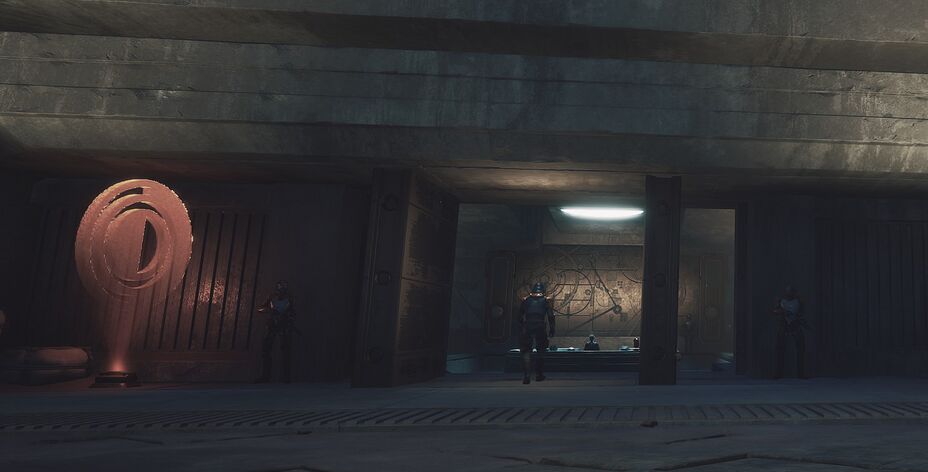 Entrance of the CHOAM Exchange in Harko Village