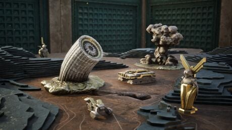 Opulent Miniatures on an Ornate Strategy Table