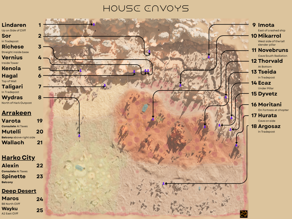 Map of House Representatives in Hagga Basin