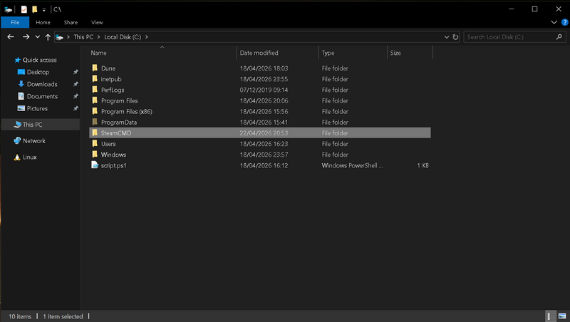 File:SteamCMD and Dune folders.png