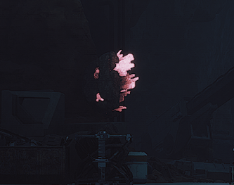 Erythrite Crystals glowing from distance