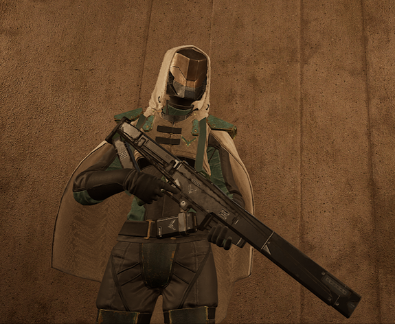 A wiki player wielding the Atreides Battle Rifle