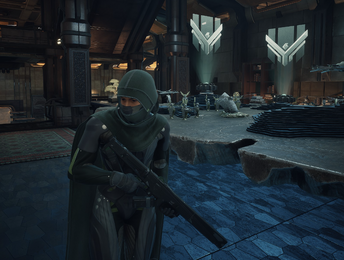 A wiki player wielding the Atreides Battle Rifle