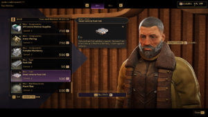 Purchasing Small Vehicle Fuel Cell from Tyg Rolsum at The Anvil Tradepost (500 Solari)